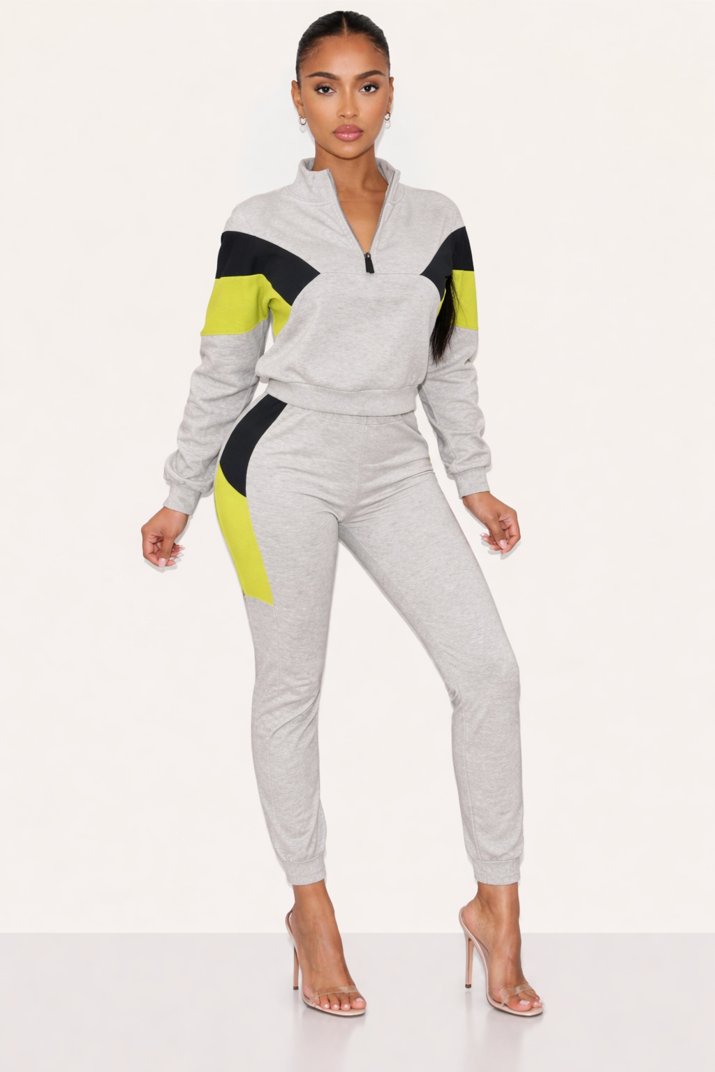 GREY & GREEN TRACKSUIT