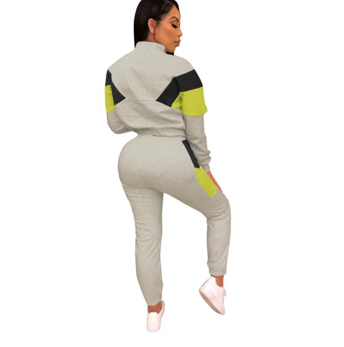 GREY & GREEN TRACKSUIT
